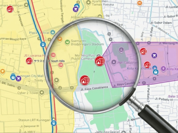 ジャカルタ・クニンガンとカサブランカのアパート・生活情報ガイドマップ